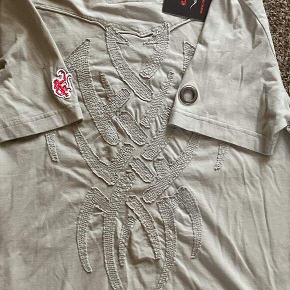 Red Monkey Los Angeles Tribal Rhinestone Graphic T-Shirt Wings Eagle Men’s Sz S - Picture 10 of 10